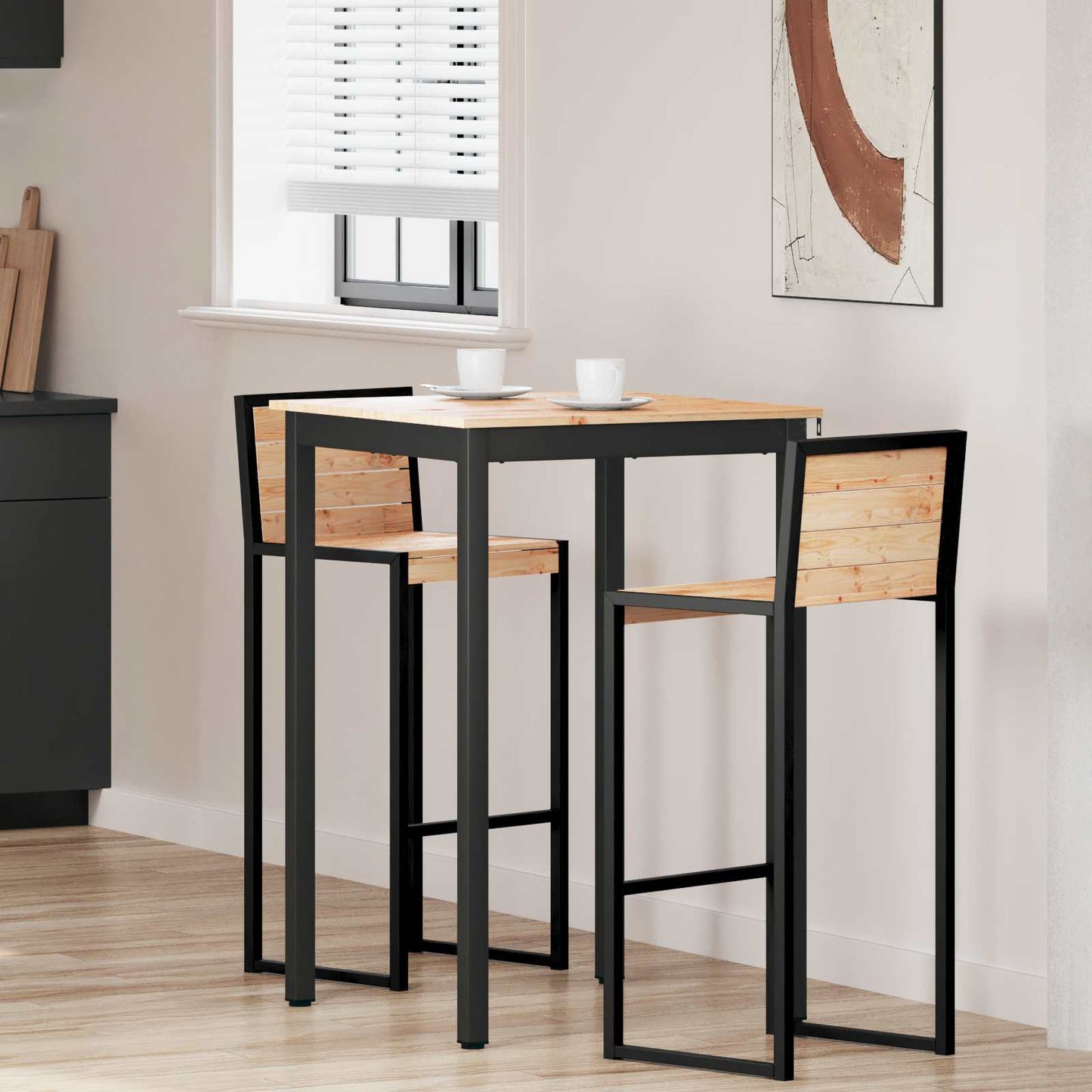 vidaXL Τραπέζι μπαρ Φυσικό 110 x 55 x 105 εκ. Στερεά ξυλεία πεύκου