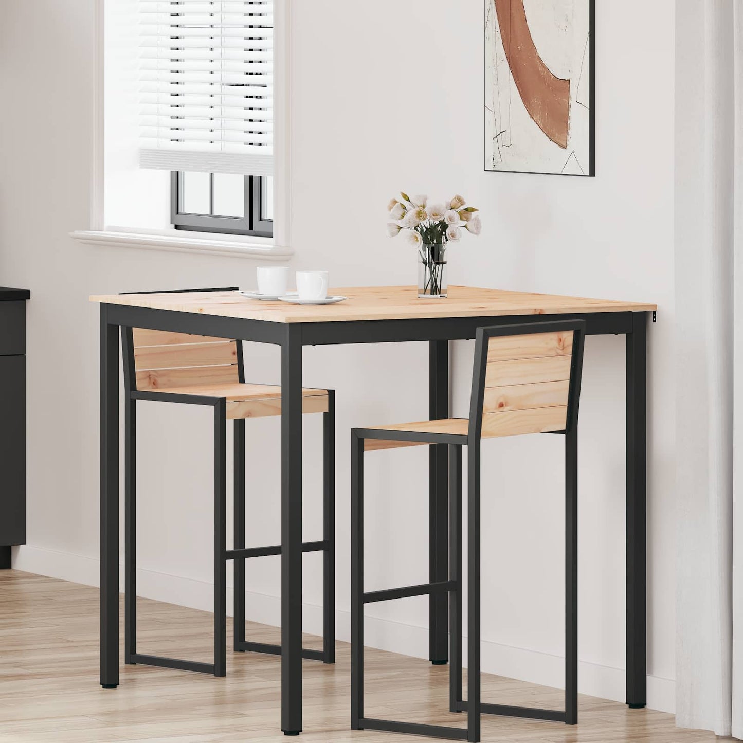 vidaXL Τραπέζι μπαρ Φυσικό 110 x 55 x 105 εκ. Στερεά ξυλεία πεύκου