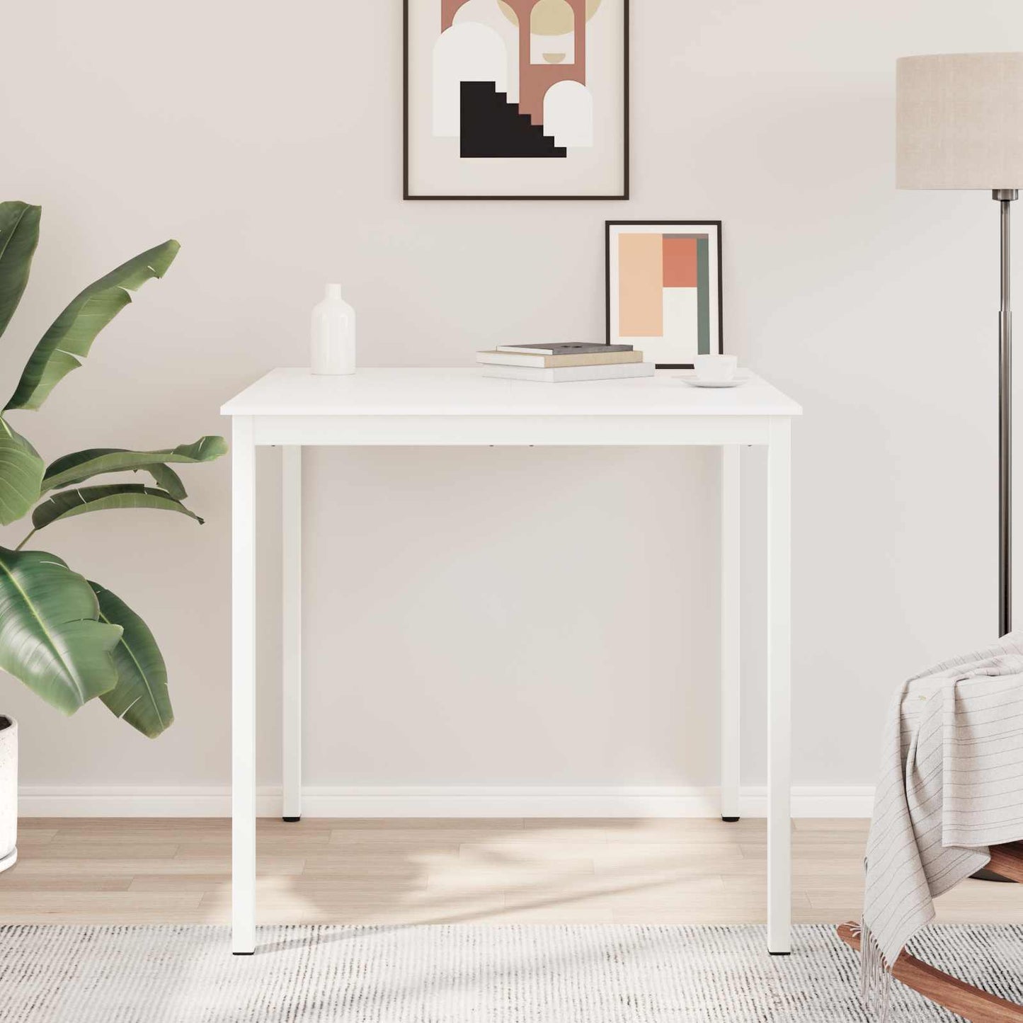 vidaXL Τραπέζι μπαρ Λευκό 110 x 55 x 105 εκ. Στερεά ξυλεία πεύκου