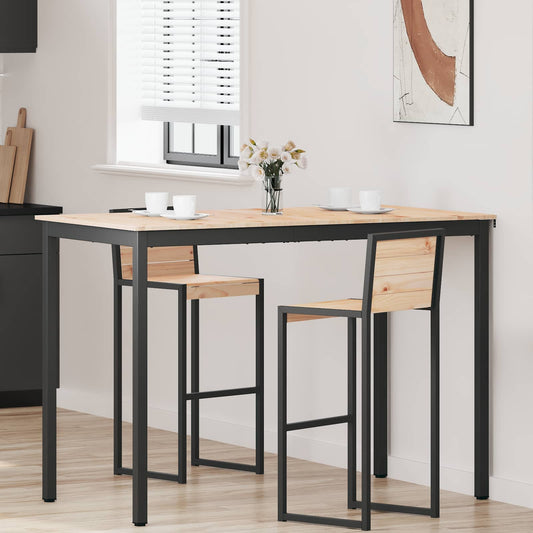 vidaXL Τραπέζι μπαρ Φυσικό 110 x 55 x 105 εκ. Στερεά ξυλεία πεύκου
