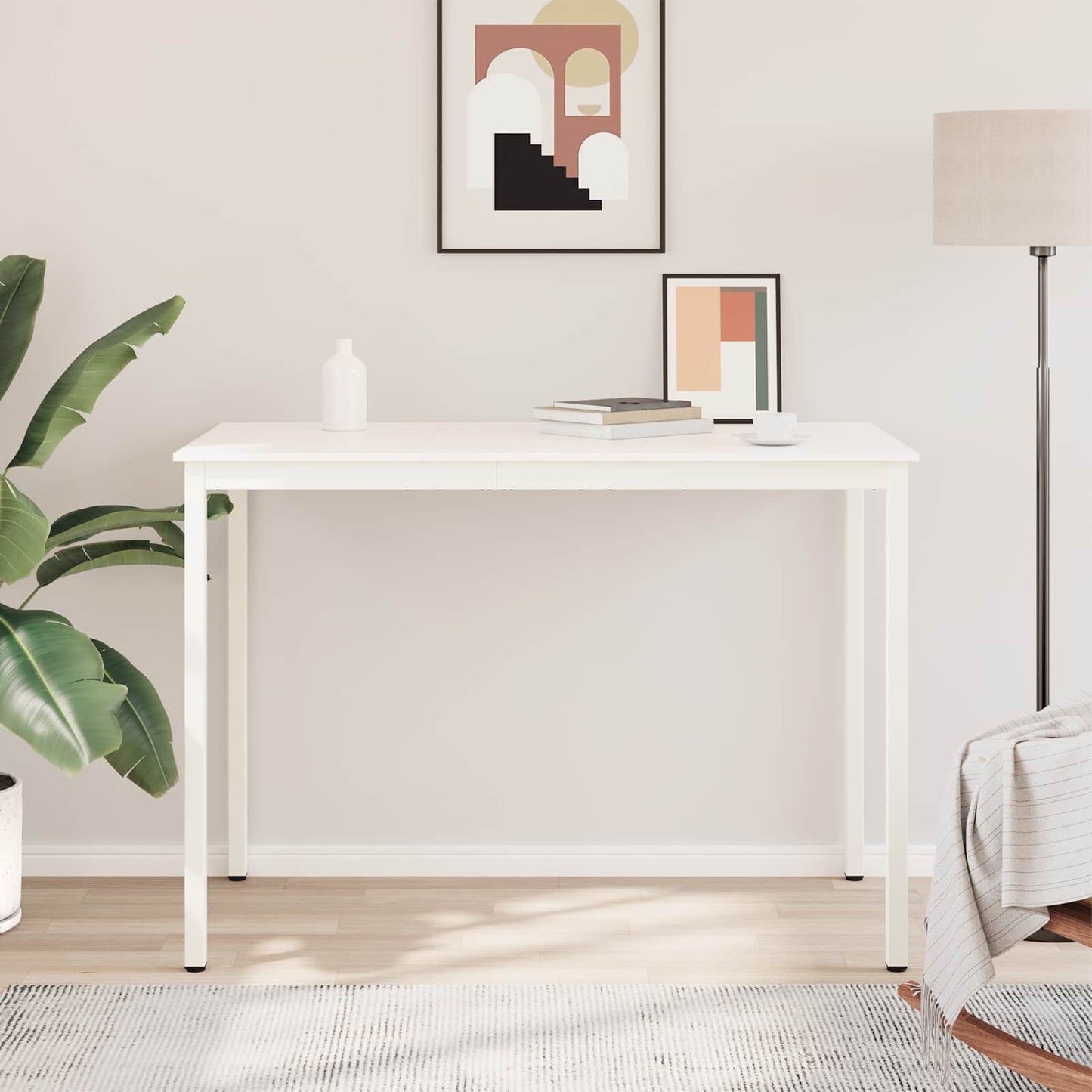 vidaXL Τραπέζι μπαρ Λευκό 110 x 55 x 105 εκ. Στερεά ξυλεία πεύκου