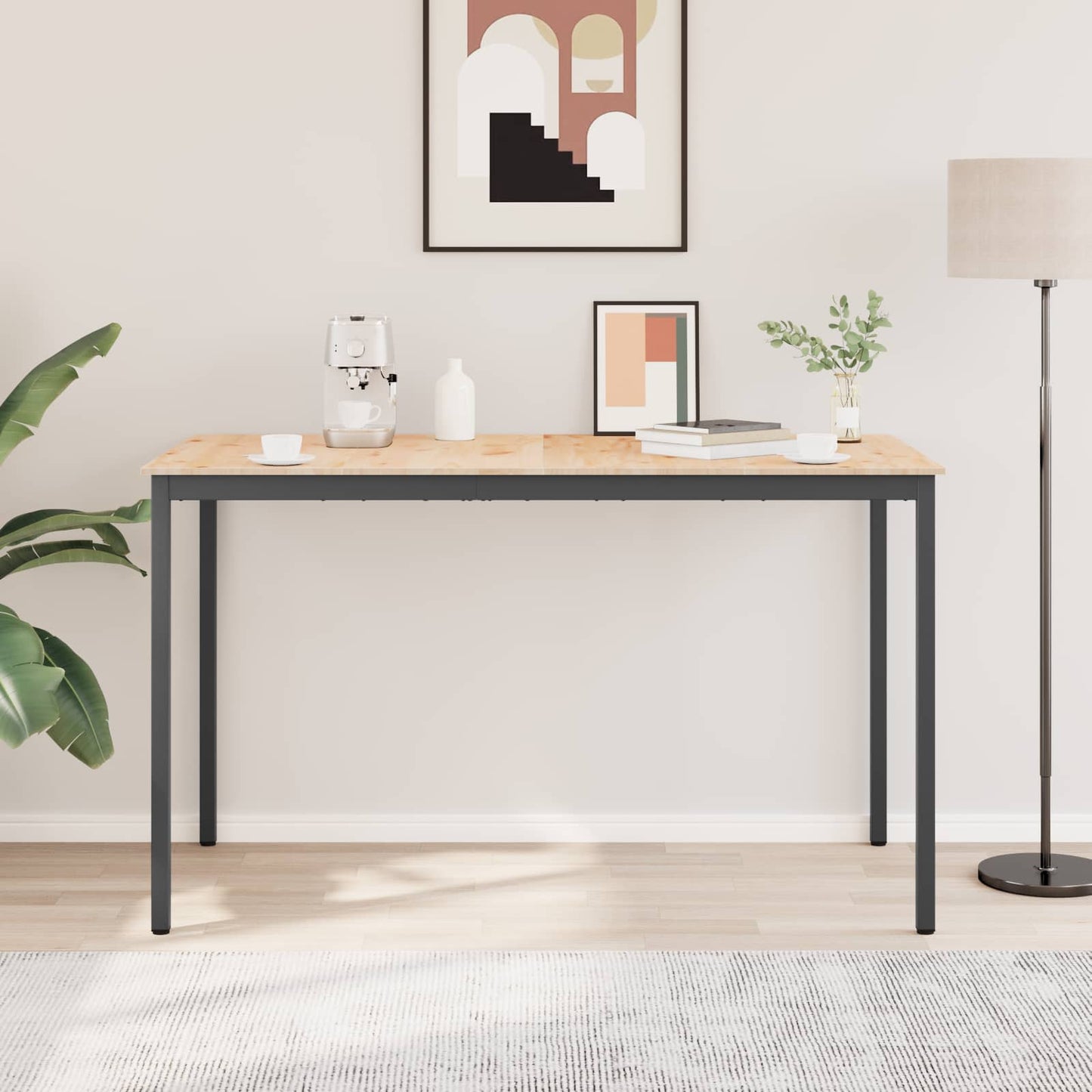 vidaXL Τραπέζι μπαρ Φυσικό 110 x 55 x 105 εκ. Στερεά ξυλεία πεύκου