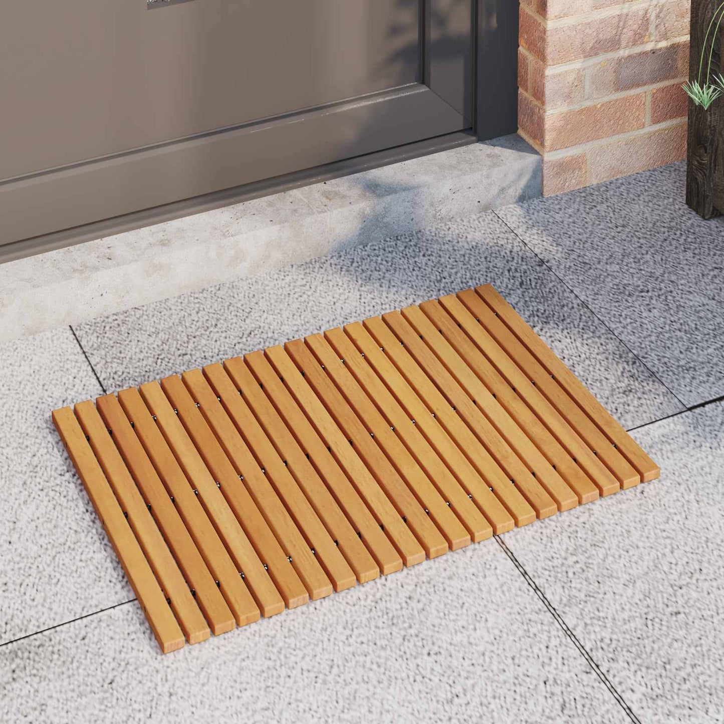 vidaXL Πατάκι μπάνιου Καφέ 60 x 40 cm Στερεό Ξύλο Ακακίας