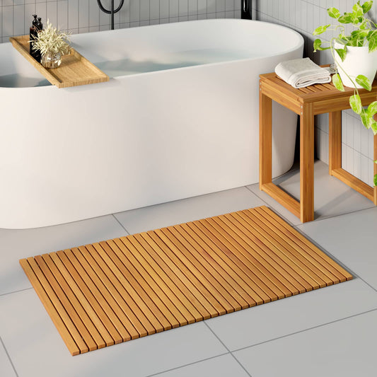 vidaXL Πατάκι μπάνιου Καφέ 100 x 60 cm Στερεό Ξύλο Ακακίας