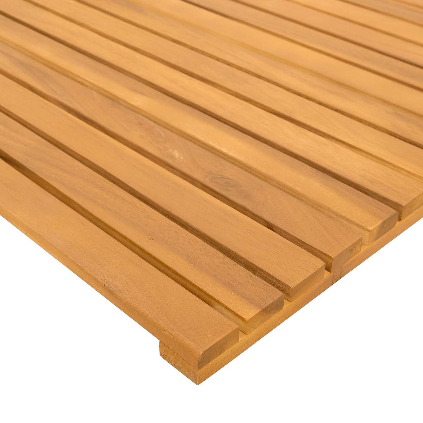 vidaXL Πατάκι μπάνιου Μονόχρωμο Καφέ 60 x 40 cm Στερεό Ξύλο Ακακίας