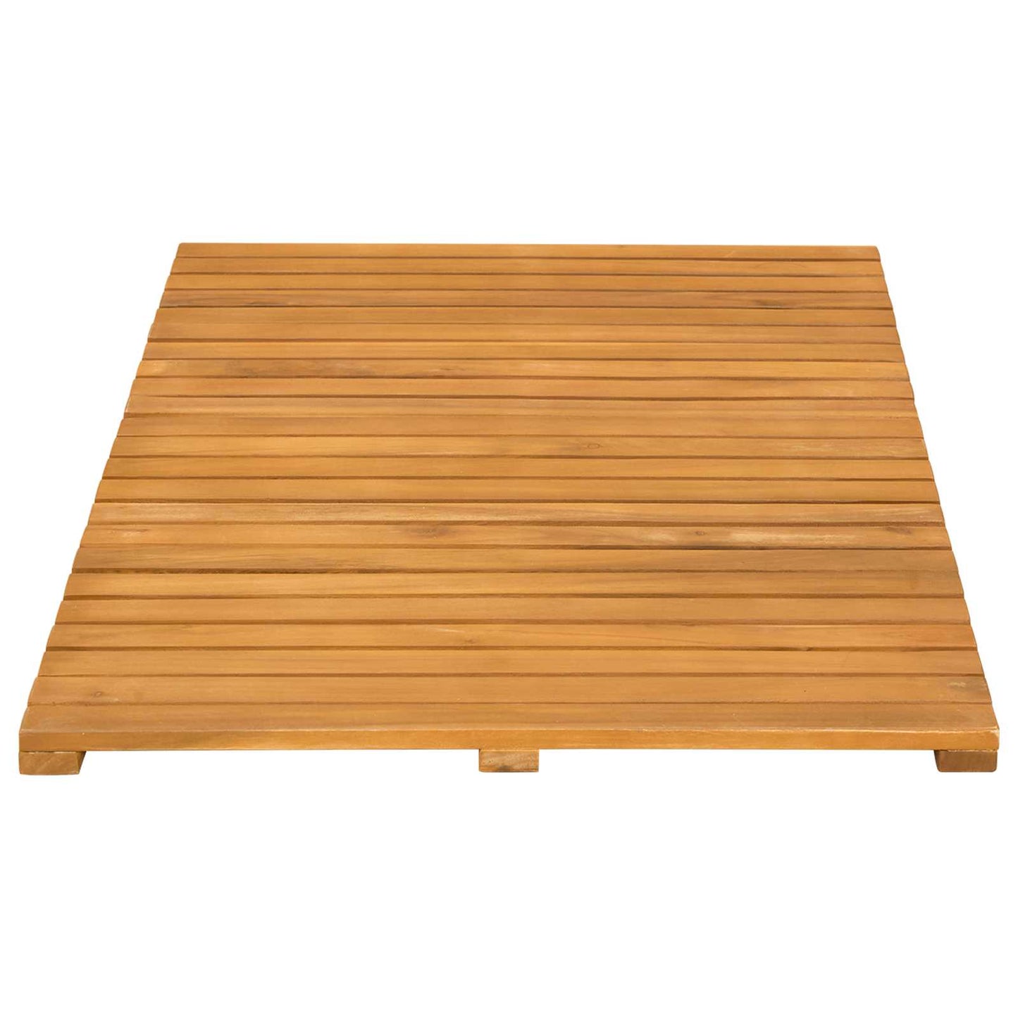 vidaXL Πατάκι μπάνιου Μονόχρωμο Καφέ 80 x 50 cm Στερεό Ξύλο Ακακίας
