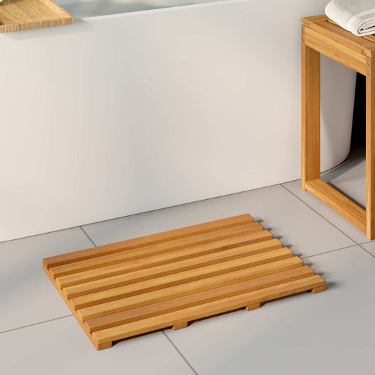 vidaXL Πατάκι μπάνιου Καφέ 56 x 37 x 2,5 εκ Στερεό Ξύλο Ακακίας