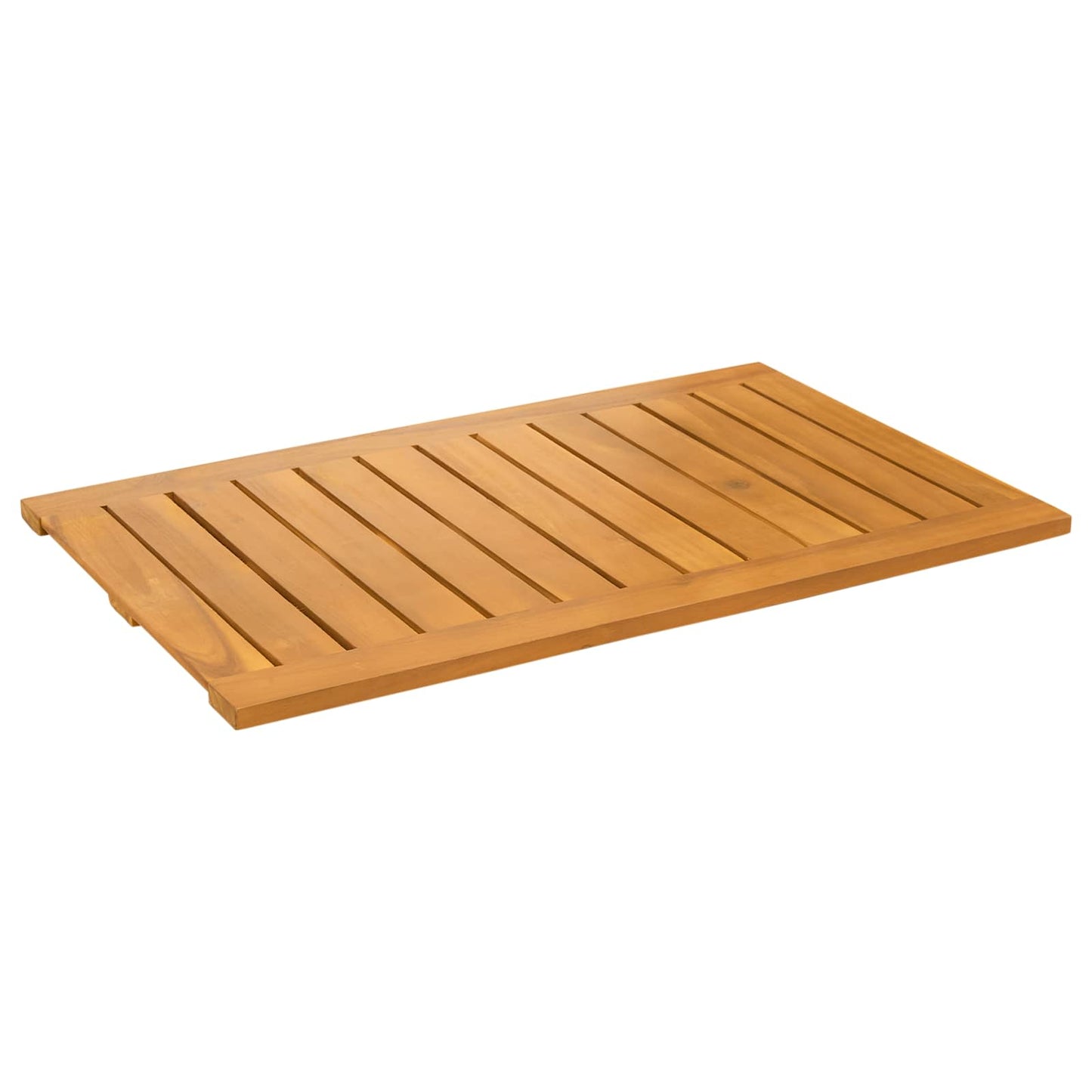 vidaXL Πατάκι μπάνιου Μονόχρωμο Καφέ 80 x 50 cm Στερεό Ξύλο Ακακίας