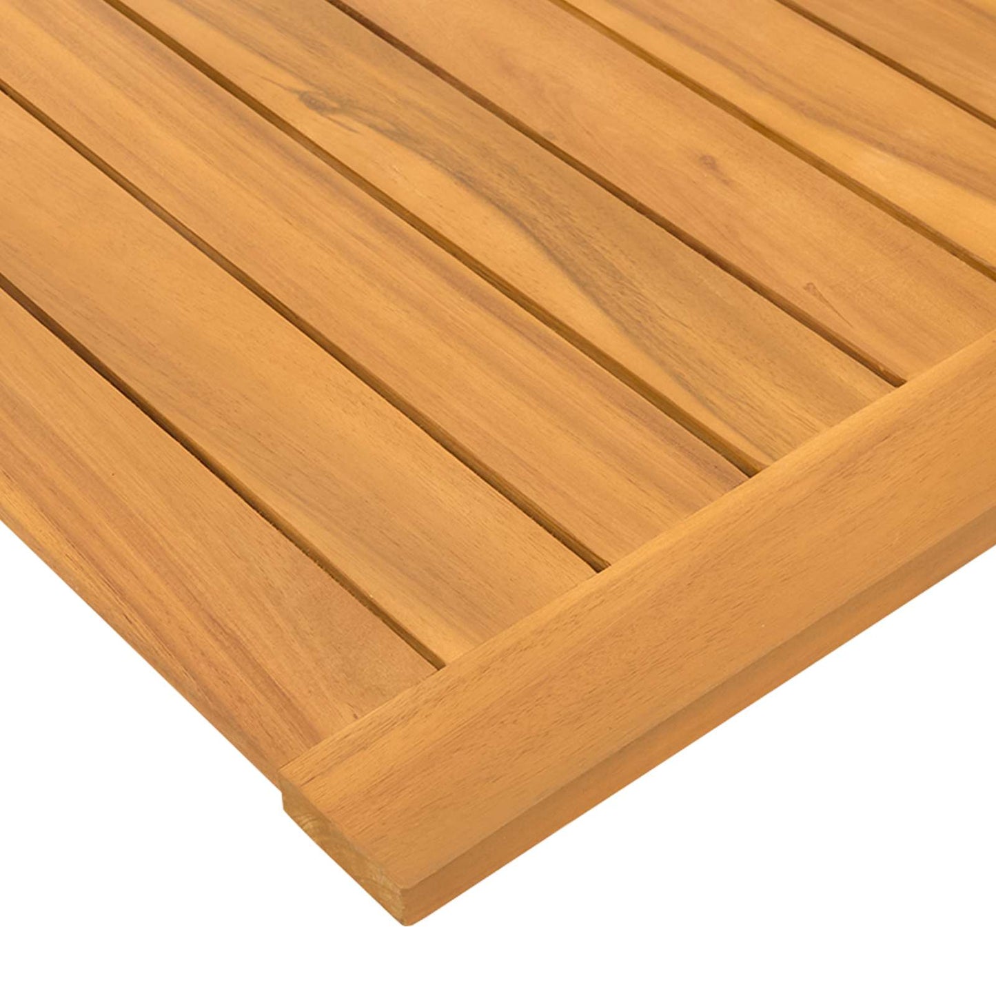 vidaXL Πατάκι μπάνιου Μονόχρωμο Καφέ 100 x 55 cm Στερεό Ξύλο Ακακίας