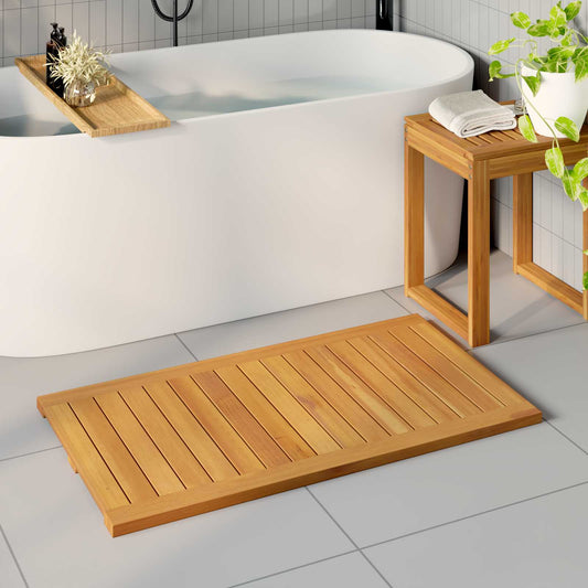 vidaXL Πατάκι μπάνιου Φυσικό 100 x 55 cm Στερεό Ξύλο Ακακίας