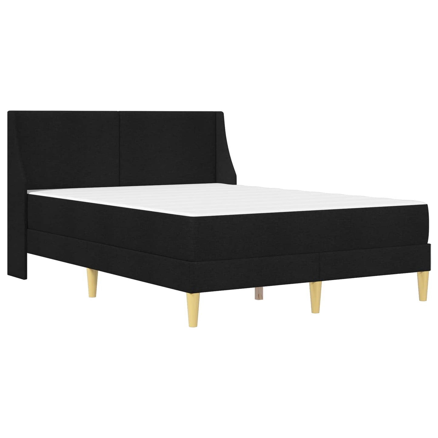 vidaXL Σκελετός κρεβατιού με στρώμα Μαύρο 120 x 190 cm Πολυεστέρας