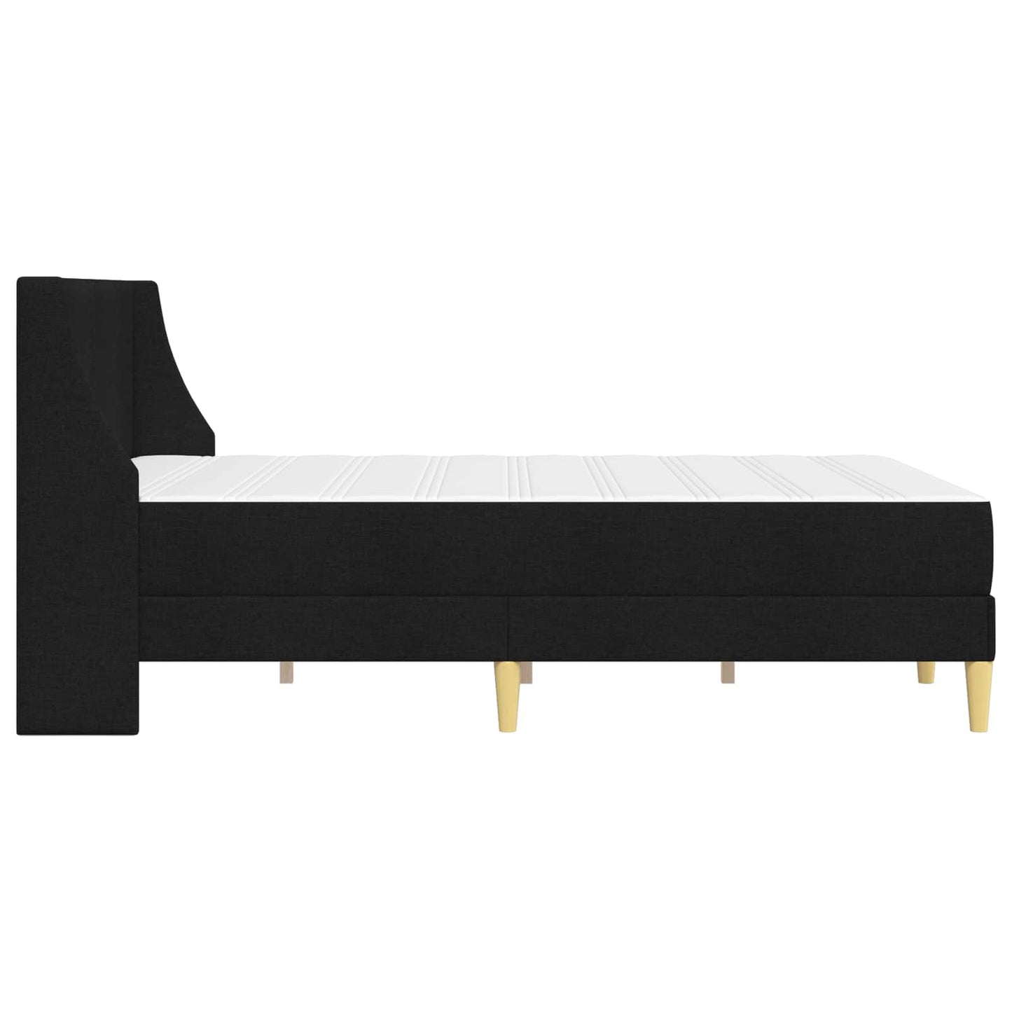 vidaXL Σκελετός κρεβατιού με στρώμα Μαύρο 120 x 190 cm Πολυεστέρας