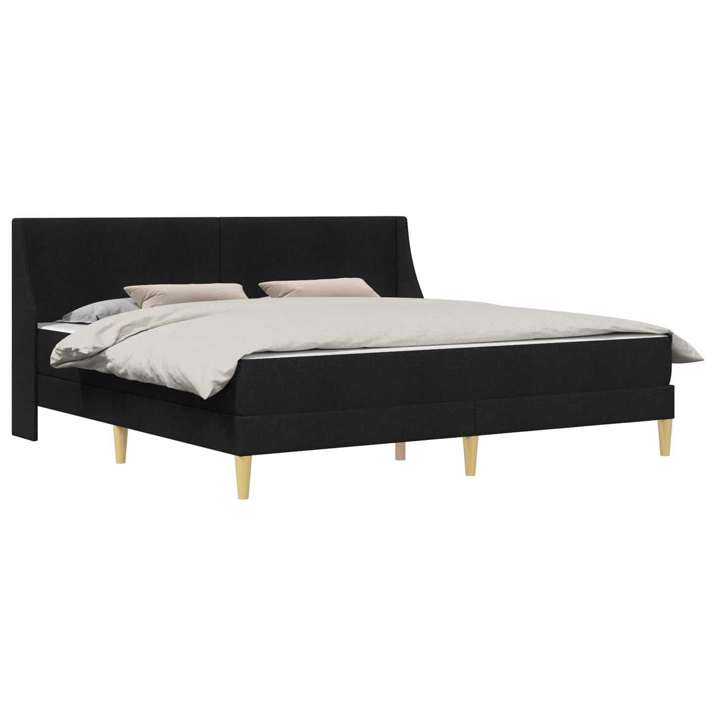 vidaXL Σκελετός κρεβατιού με στρώμα Μαύρο 180 x 200 cm Πολυεστέρας