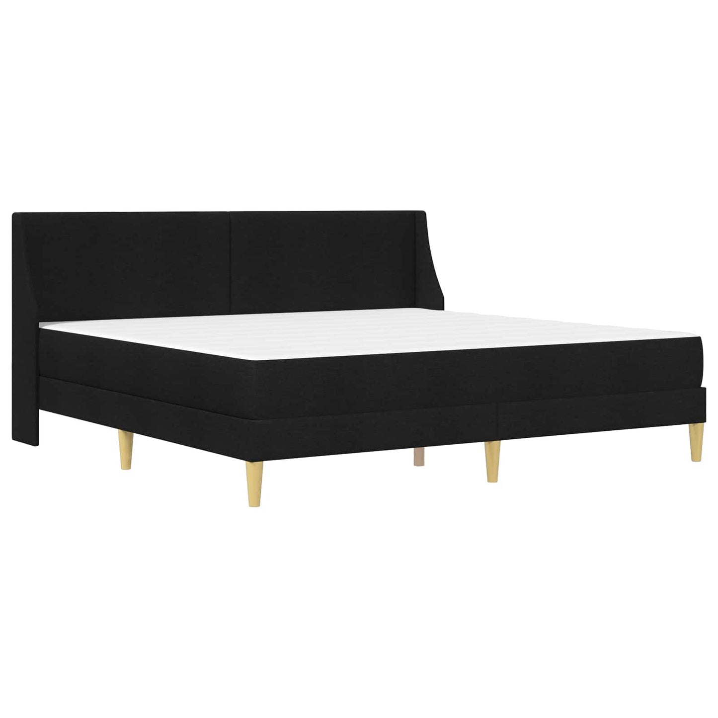 vidaXL Σκελετός κρεβατιού με στρώμα Μαύρο 180 x 200 cm Πολυεστέρας
