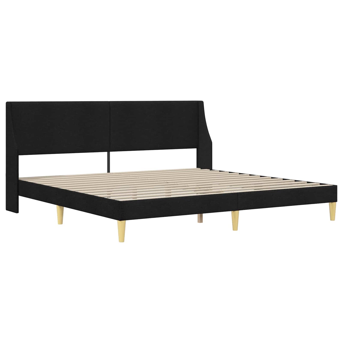 vidaXL Σκελετός κρεβατιού με στρώμα Μαύρο 180 x 200 cm Πολυεστέρας