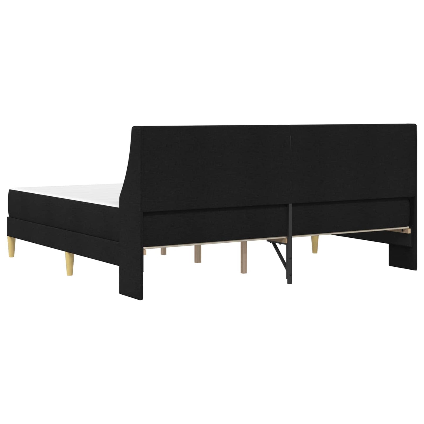 vidaXL Σκελετός κρεβατιού με στρώμα Μαύρο 180 x 200 cm Πολυεστέρας
