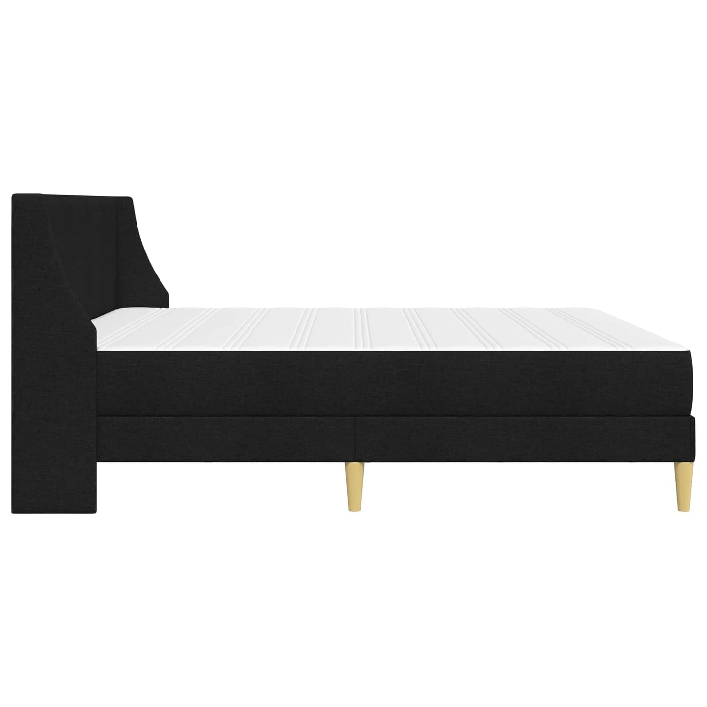 vidaXL Σκελετός κρεβατιού με στρώμα Μαύρο 180 x 200 cm Πολυεστέρας