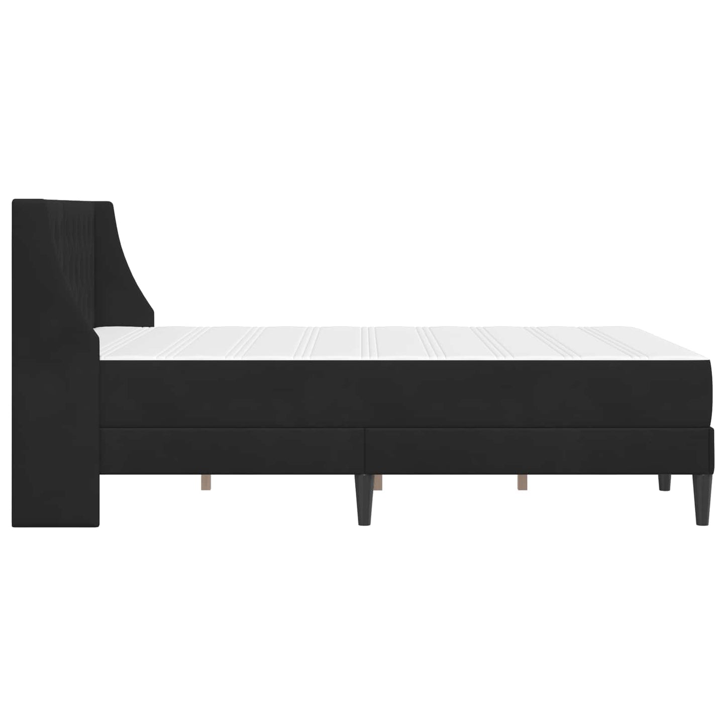 vidaXL Σκελετός κρεβατιού με στρώμα Μαύρο 120 x 190 cm Βελούδο