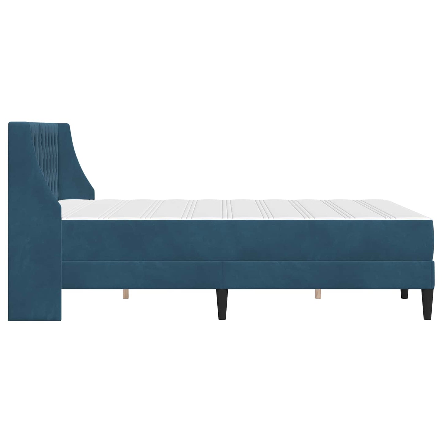 vidaXL Σκελετός κρεβατιού με στρώμα Μπλε 120 x 200 cm Βελούδο