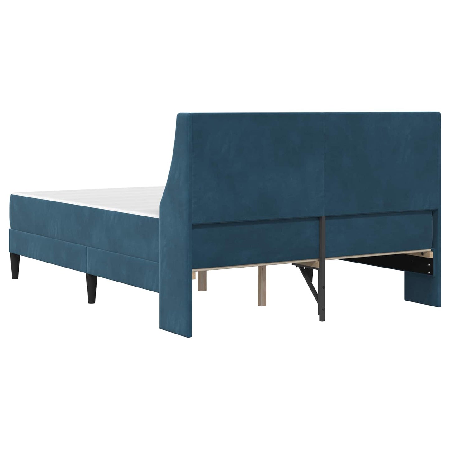 vidaXL Σκελετός κρεβατιού με στρώμα Μπλε 140 x 200 cm Βελούδο