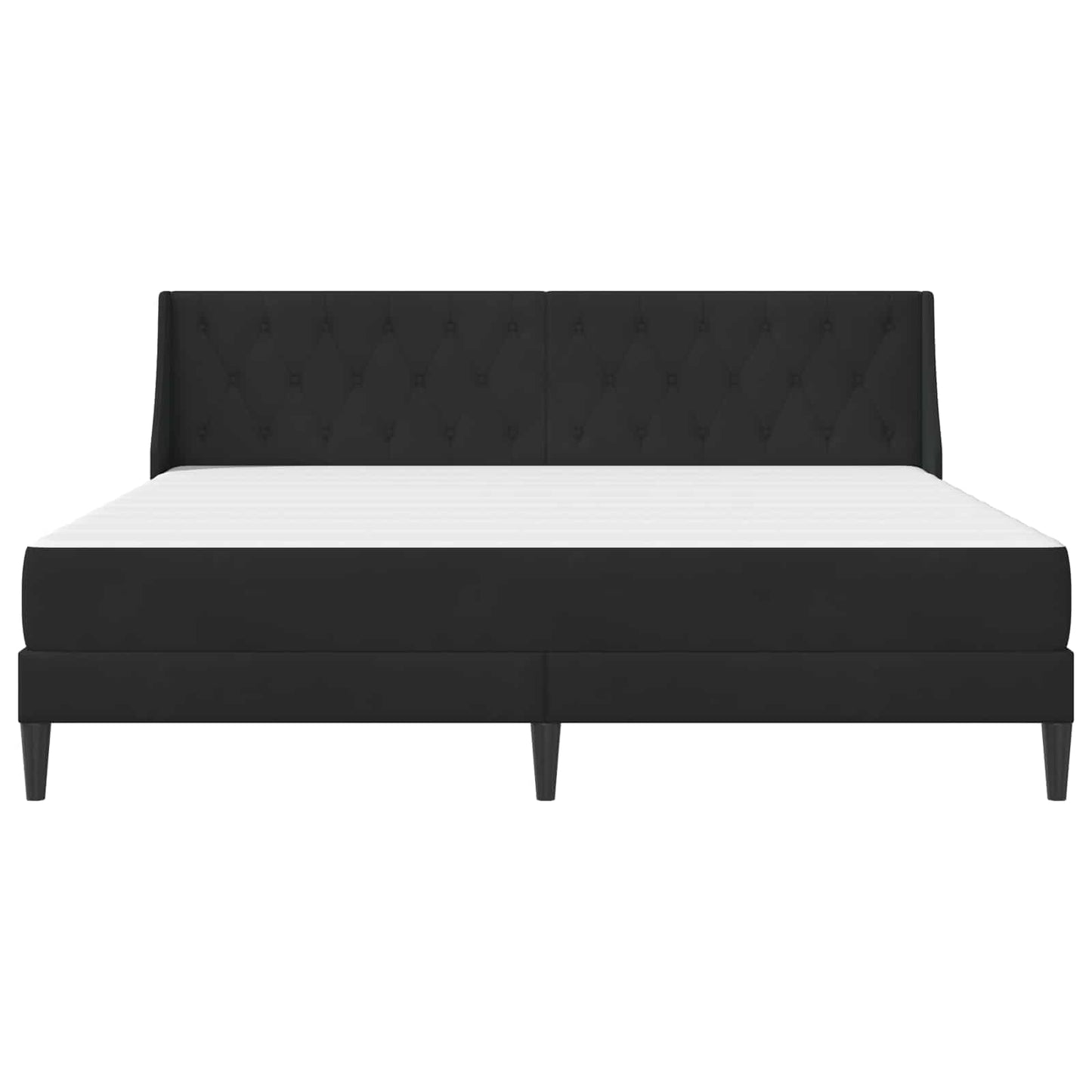 vidaXL Σκελετός κρεβατιού με στρώμα Μαύρο 200 x 200 cm Βελούδο