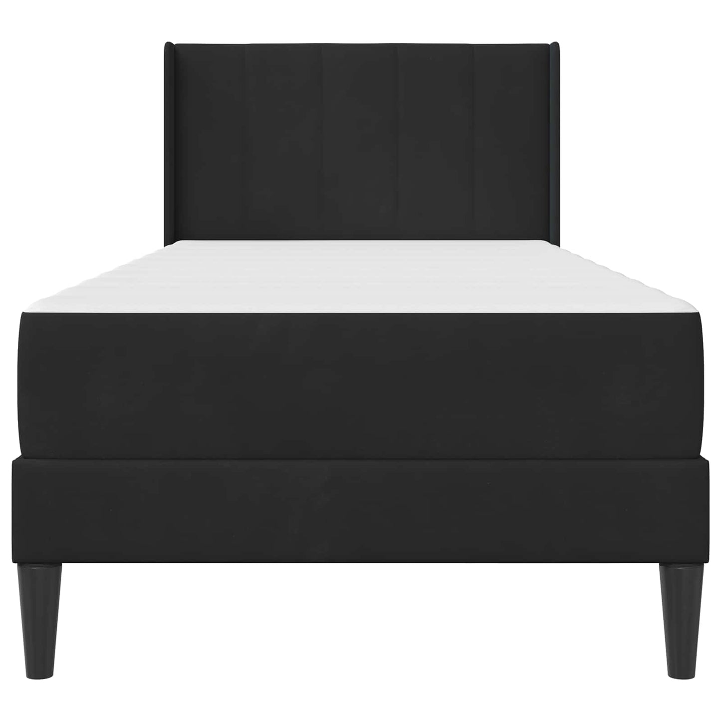 vidaXL Σκελετός κρεβατιού με στρώμα Μαύρο 90 x 200 cm Βελούδο