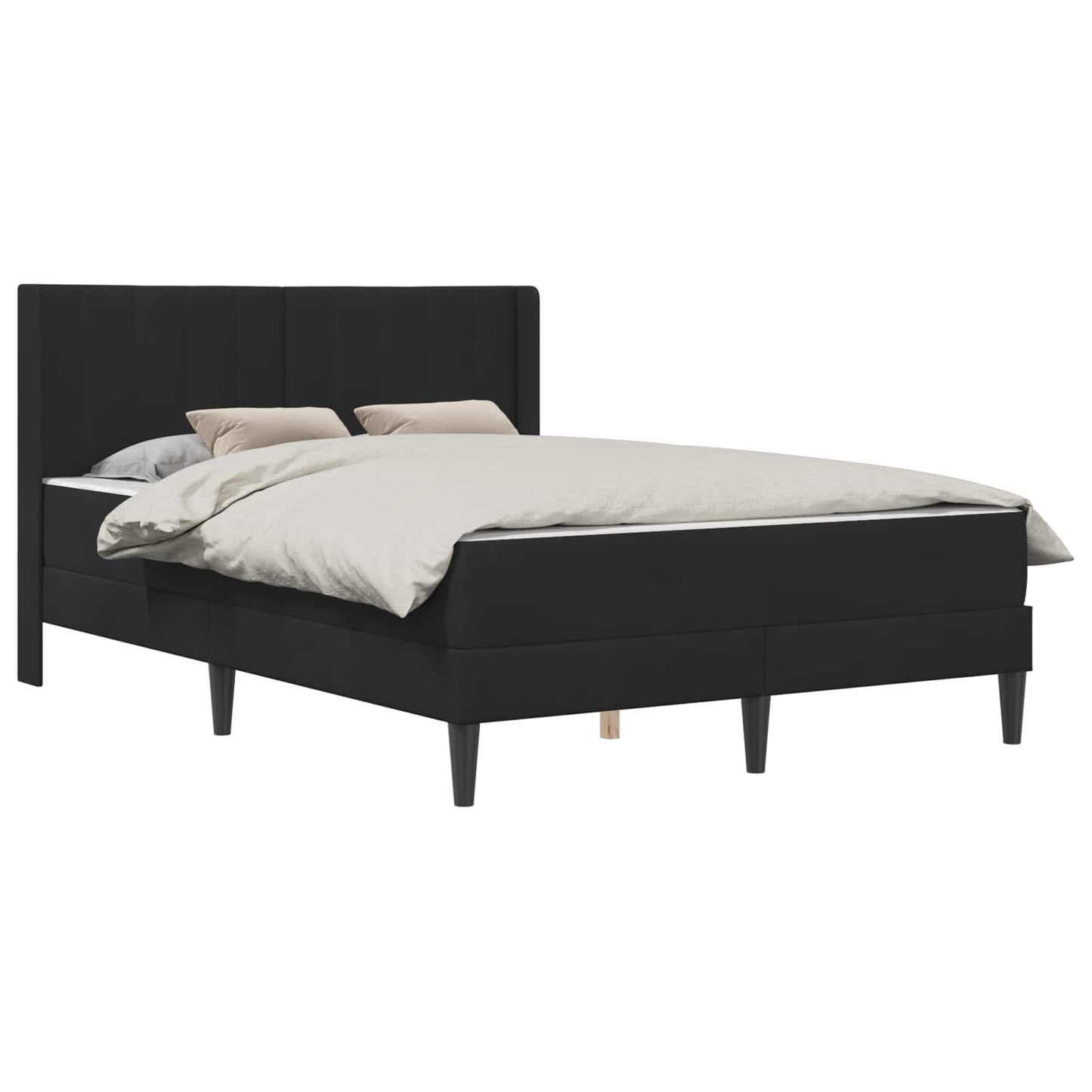vidaXL Σκελετός κρεβατιού με στρώμα Μαύρο 120 x 190 cm Βελούδο