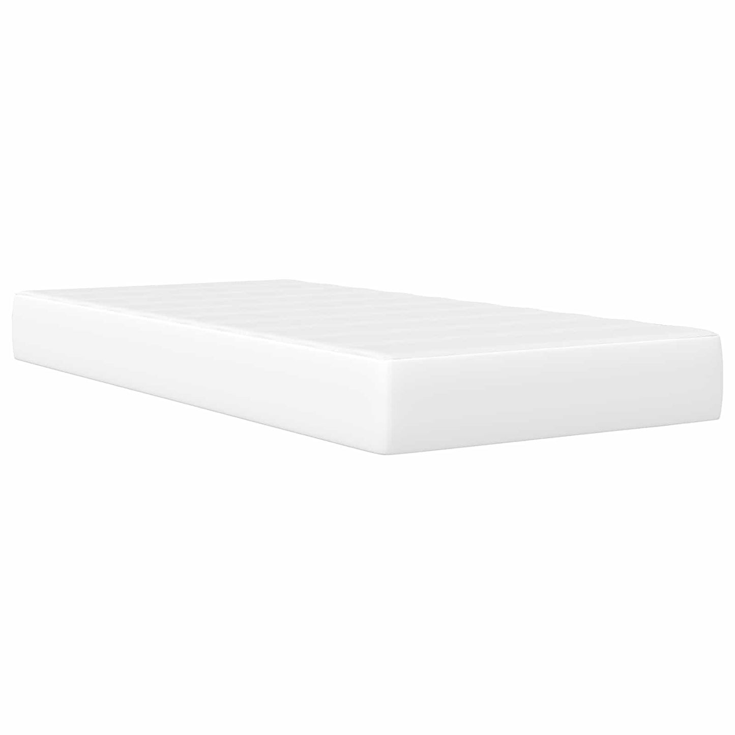 vidaXL Σκελετός κρεβατιού με στρώμα Λευκό 100 x 200 cm Τεχνητό Δέρμα