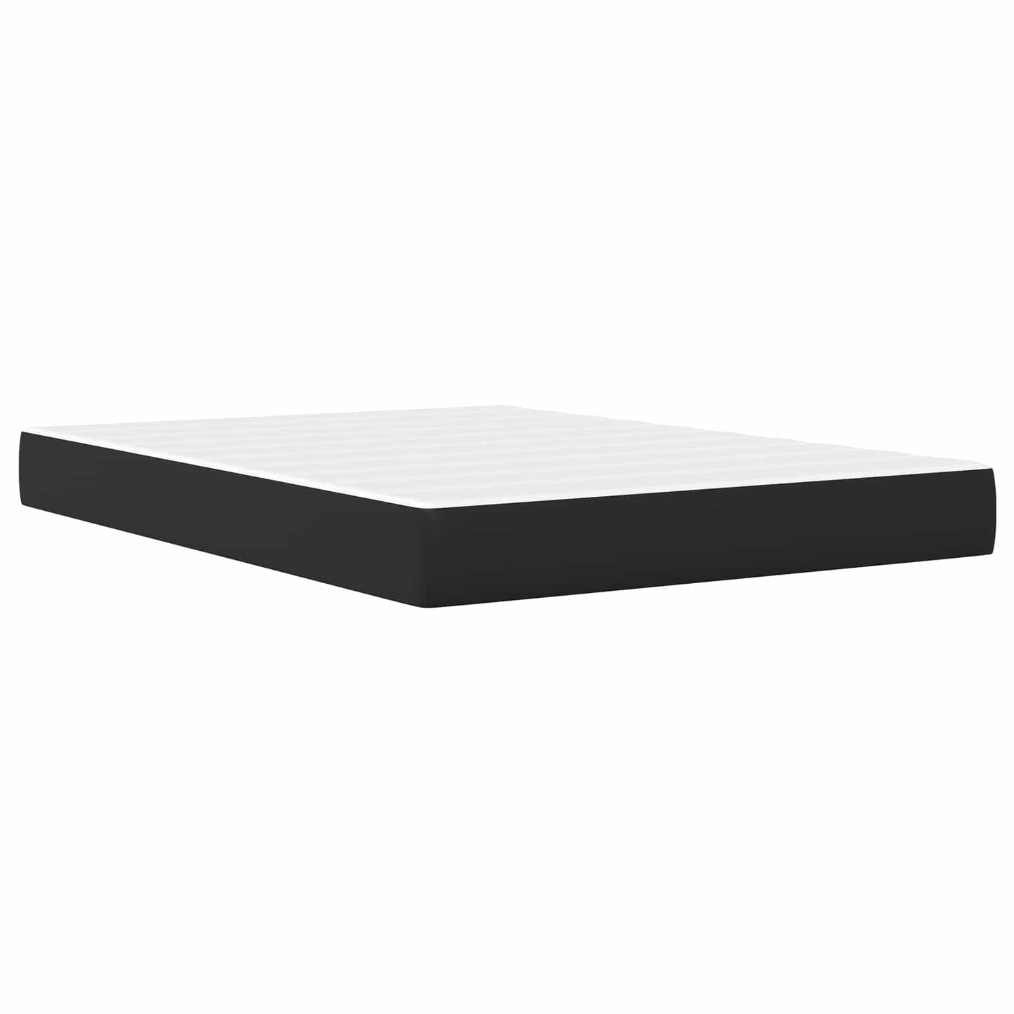 vidaXL Σκελετός κρεβατιού με στρώμα Μαύρο 120 x 190 cm Τεχνητό Δέρμα