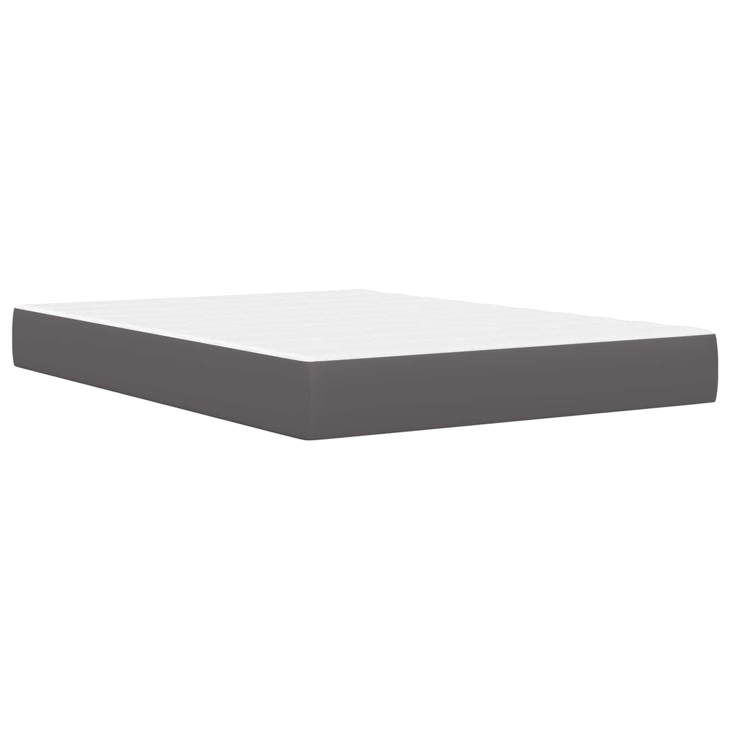 vidaXL Σκελετός κρεβατιού με στρώμα Γκρι 160 x 200 cm Τεχνητό Δέρμα