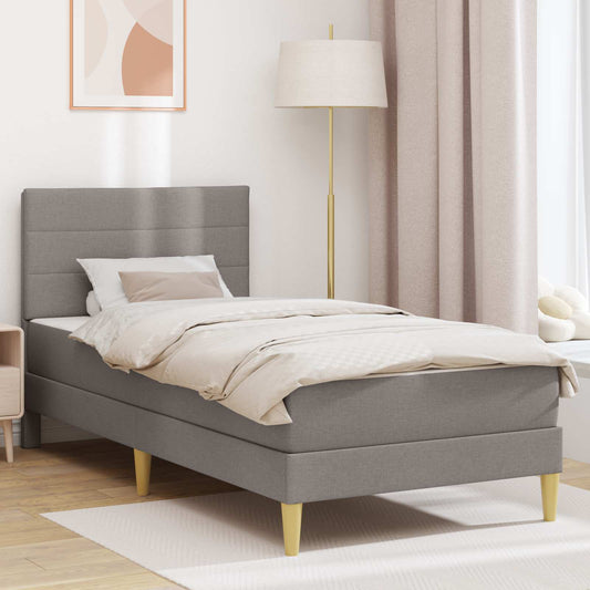 vidaXL Σκελετός Κρεβατιού Taupe 90 x 200 cm Πολυεστέρας
