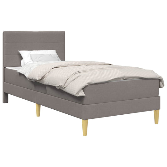 vidaXL Σκελετός Κρεβατιού Taupe 90 x 200 cm Πολυεστέρας