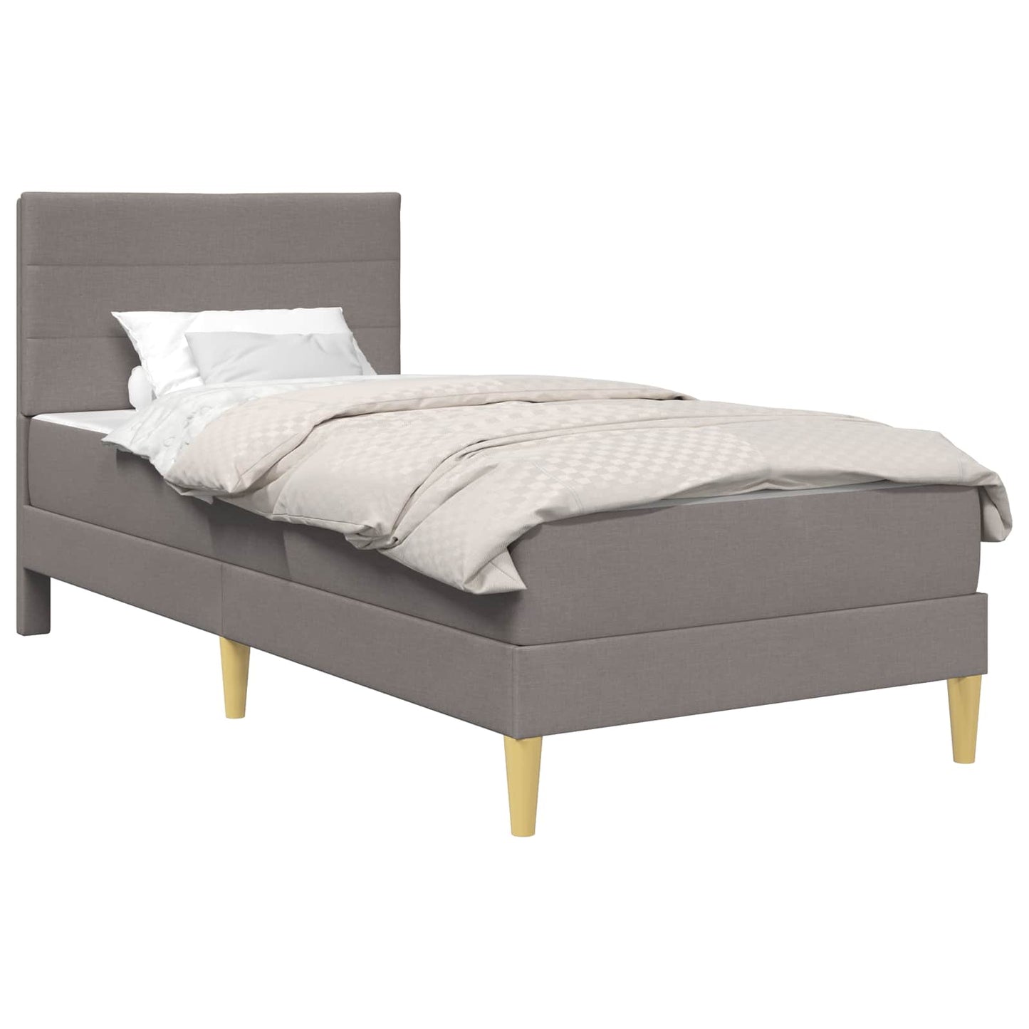 vidaXL Σκελετός Κρεβατιού Taupe 100 x 200 cm Πολυεστέρας