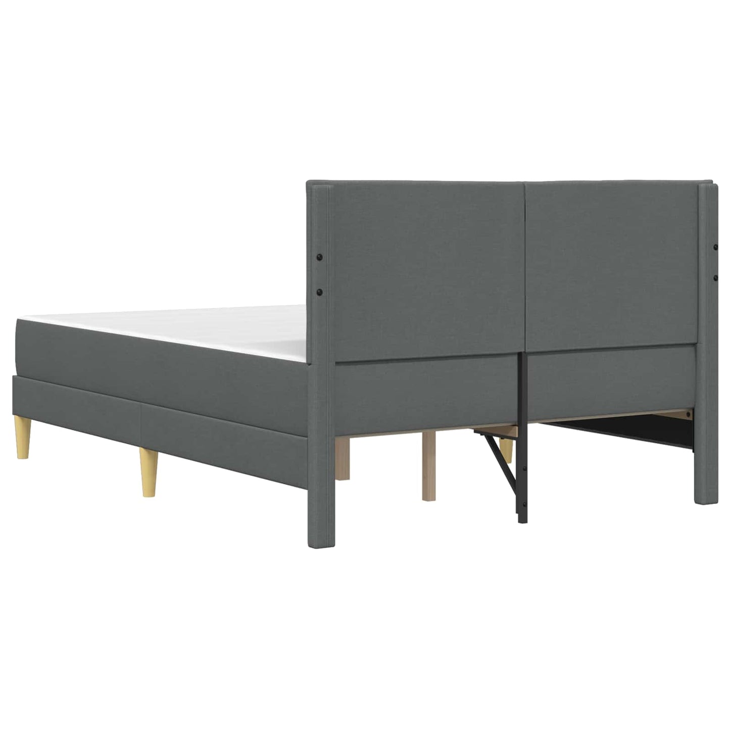 vidaXL Σκελετός Κρεβατιού Σκούρο Γκρι 120 x 190 cm Πολυεστέρας