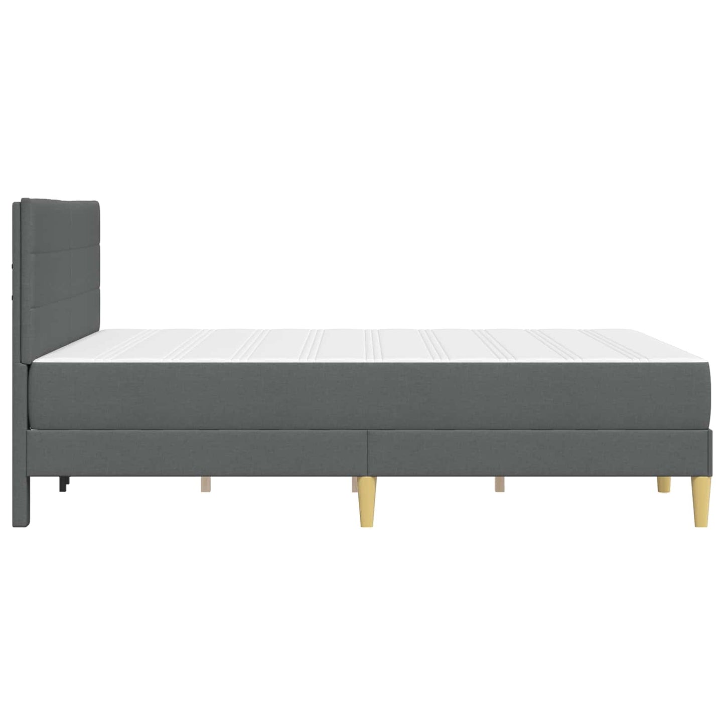 vidaXL Σκελετός Κρεβατιού Σκούρο Γκρι 120 x 190 cm Πολυεστέρας