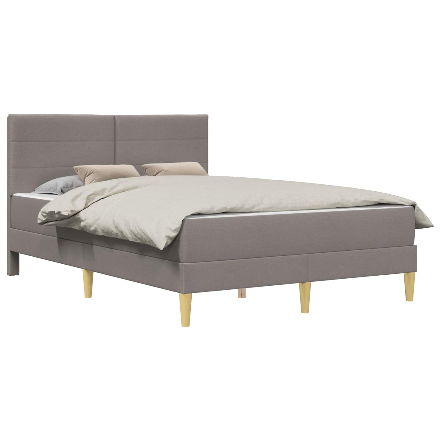 vidaXL Σκελετός Κρεβατιού Taupe 140 x 190 cm Πολυεστέρας