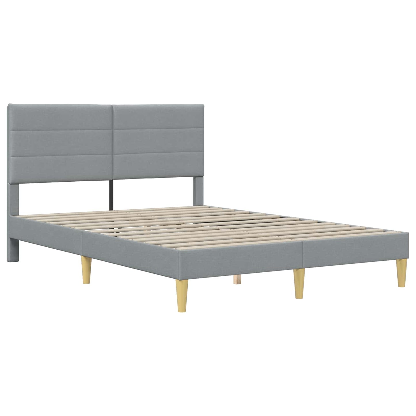 vidaXL Σκελετός Κρεβατιού Ανοιχτό γκρι 140 x 200 cm Πολυεστέρας