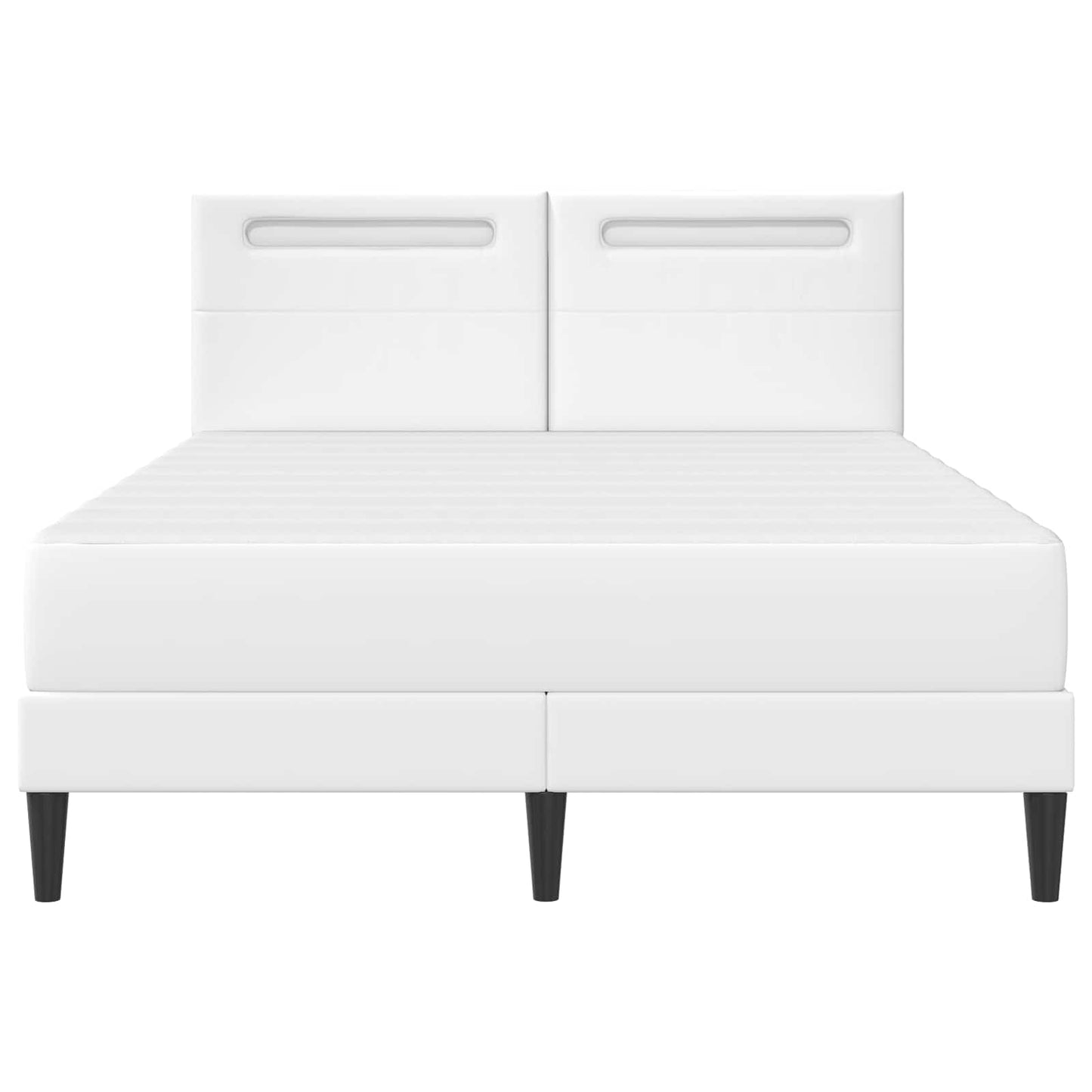 vidaXL Σκελετός Κρεβατιού με κεφαλάρι Λευκό 120 x 200 cm Τεχνητό Δέρμα