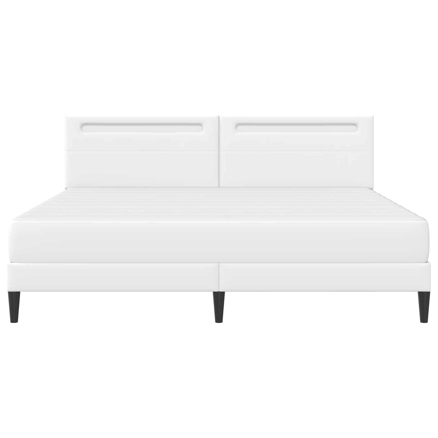 vidaXL Σκελετός Κρεβατιού με κεφαλάρι Λευκό 180 x 200 cm Τεχνητό Δέρμα