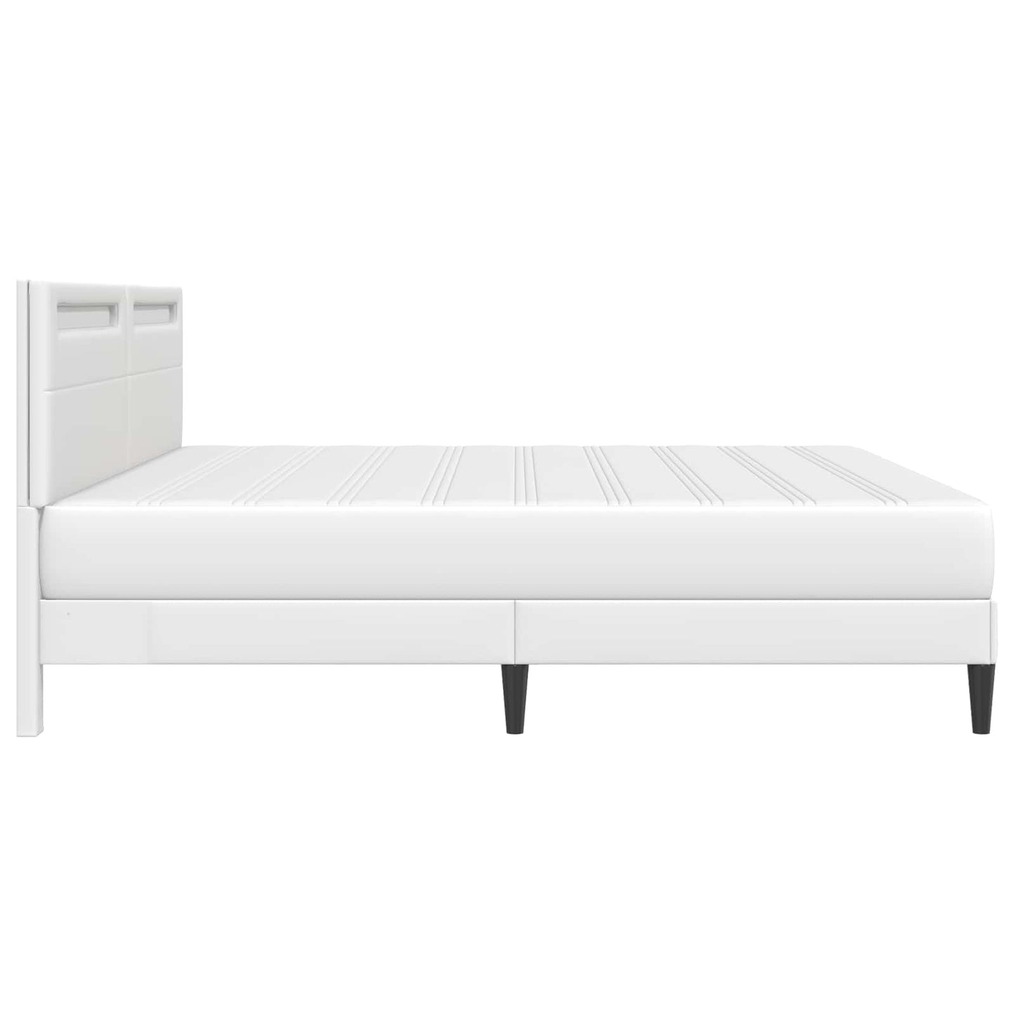 vidaXL Σκελετός Κρεβατιού με κεφαλάρι Λευκό 180 x 200 cm Τεχνητό Δέρμα