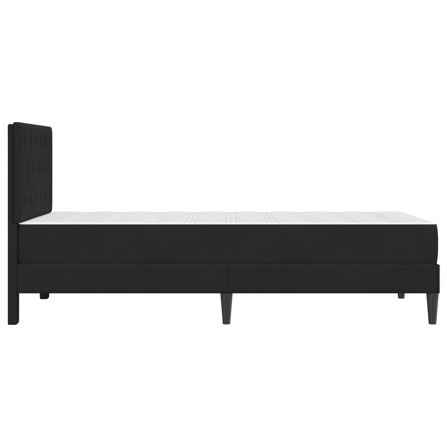 vidaXL Σκελετός κρεβατιού με στρώμα Μαύρο 100 x 200 cm Βελούδο