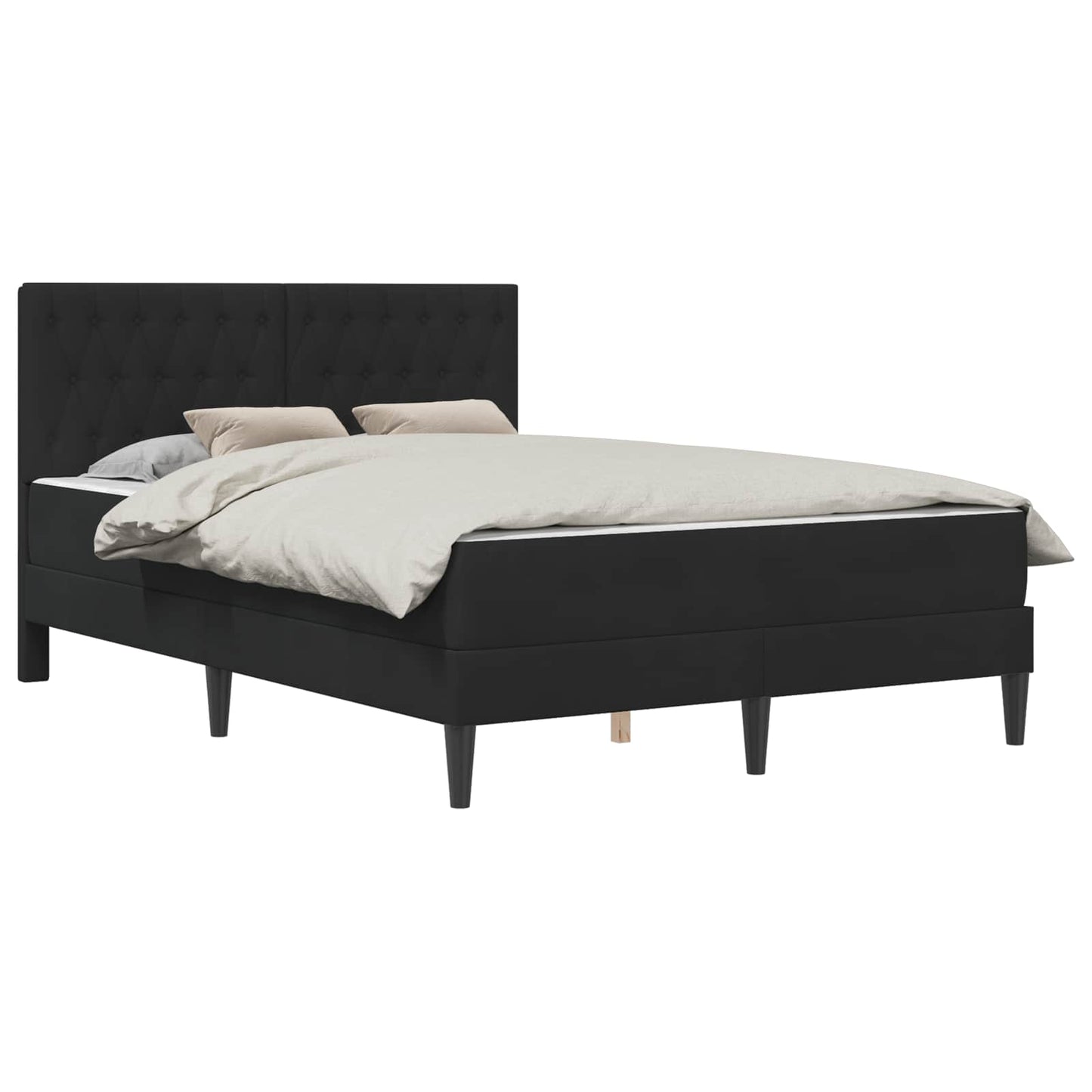 vidaXL Σκελετός κρεβατιού με στρώμα vidaXL Μαύρο 120 x 190 cm Βελούδο