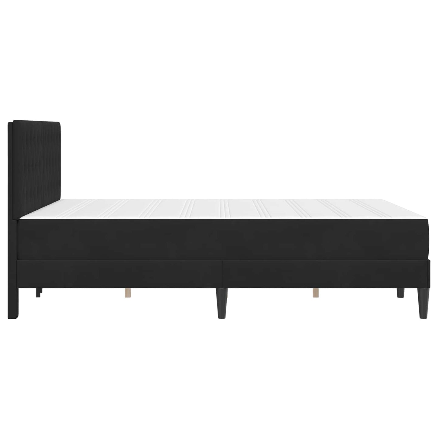 vidaXL Σκελετός κρεβατιού με στρώμα vidaXL Μαύρο 120 x 190 cm Βελούδο