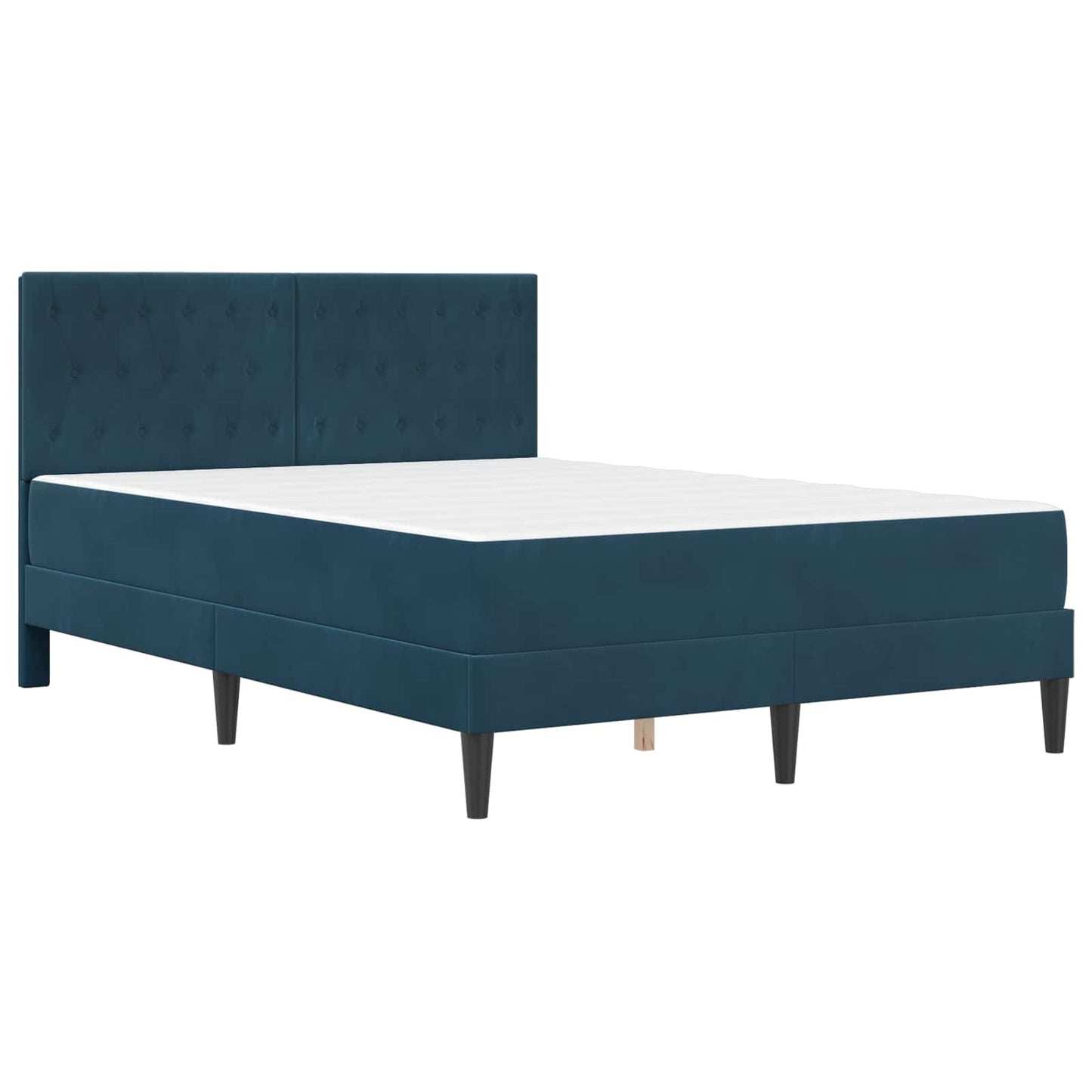 vidaXL Σκελετός κρεβατιού με στρώμα Μπλε 160 x 200 cm Βελούδο