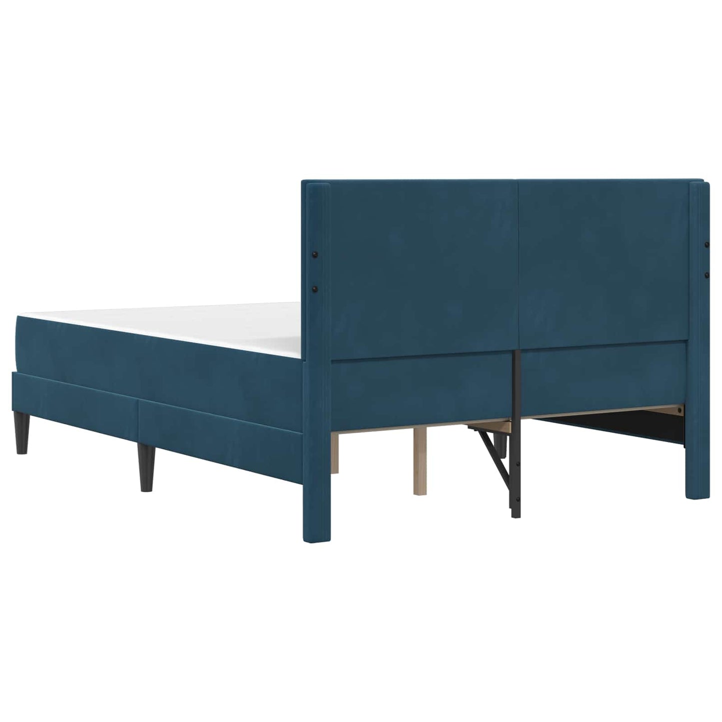 vidaXL Σκελετός κρεβατιού με στρώμα Μπλε 160 x 200 cm Βελούδο