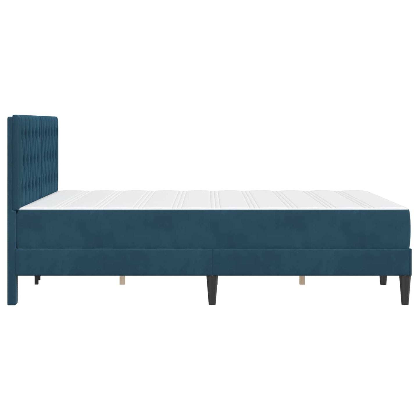 vidaXL Σκελετός κρεβατιού με στρώμα Μπλε 160 x 200 cm Βελούδο