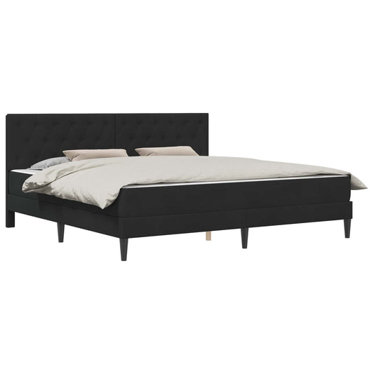 vidaXL Σκελετός κρεβατιού με στρώμα Μαύρο 180 x 200 cm Βελούδο