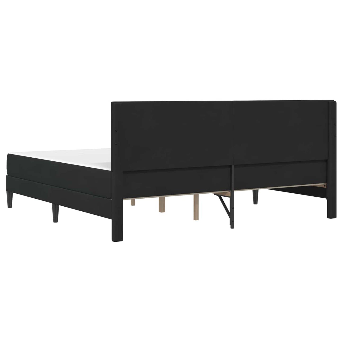 vidaXL Σκελετός κρεβατιού με στρώμα Μαύρο 180 x 200 cm Βελούδο