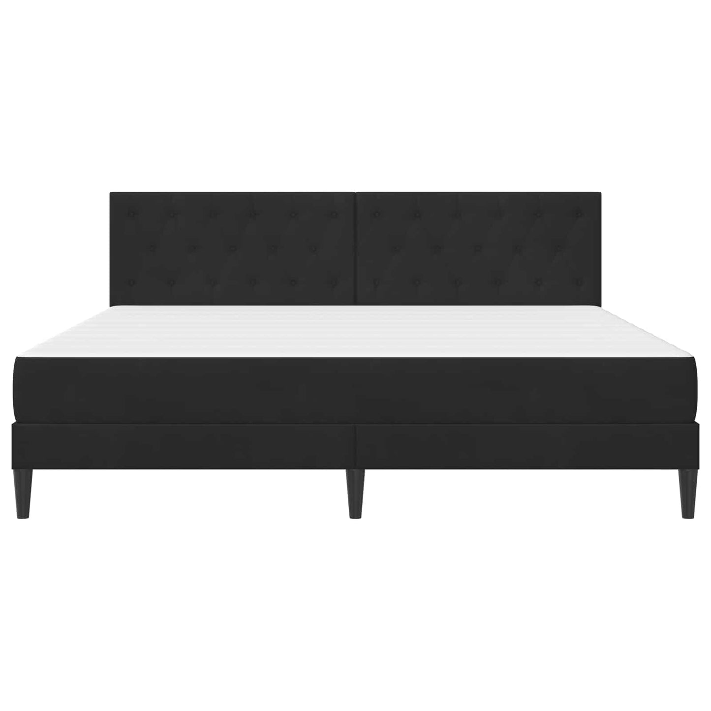 vidaXL Σκελετός κρεβατιού με στρώμα Μαύρο 180 x 200 cm Βελούδο