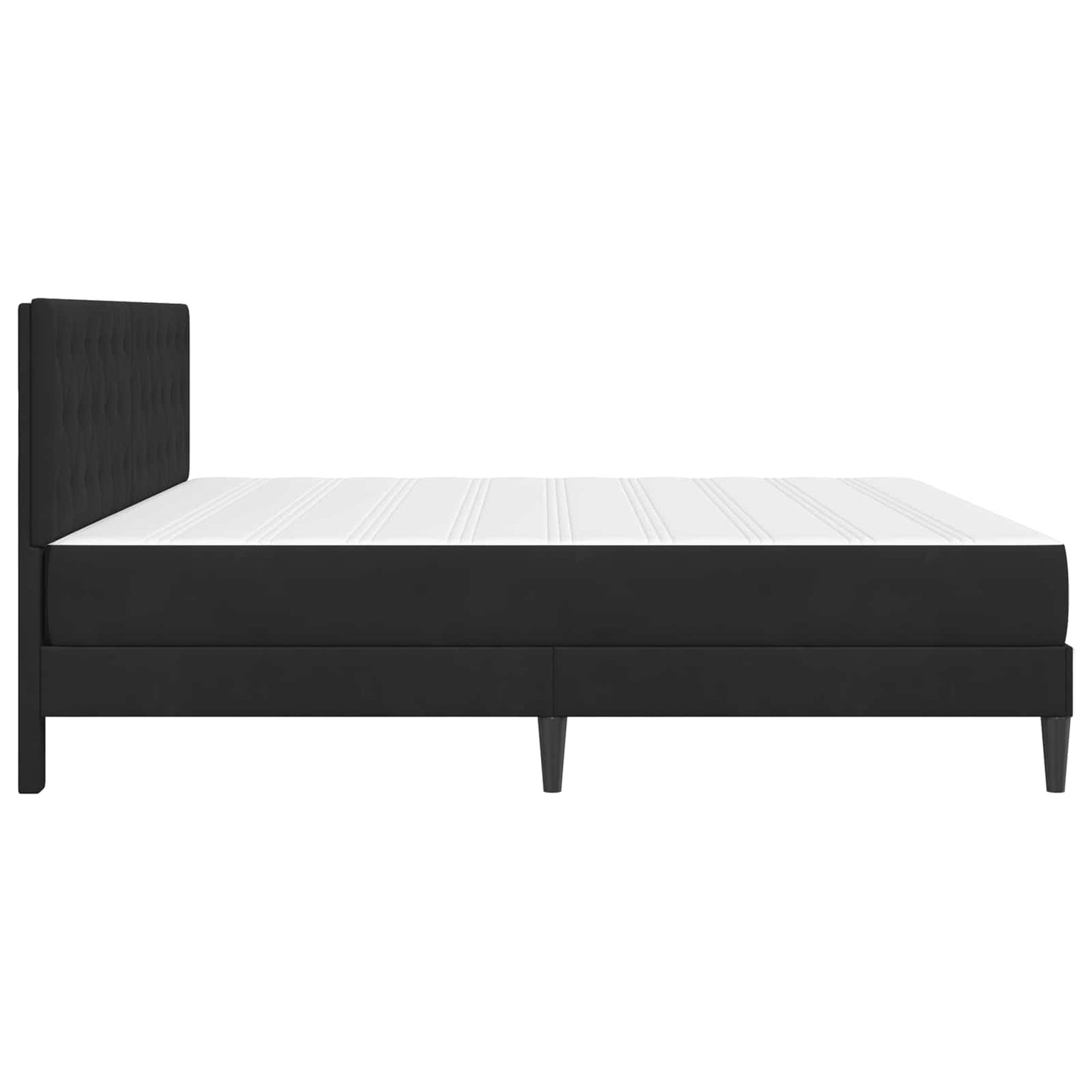 vidaXL Σκελετός κρεβατιού με στρώμα Μαύρο 180 x 200 cm Βελούδο